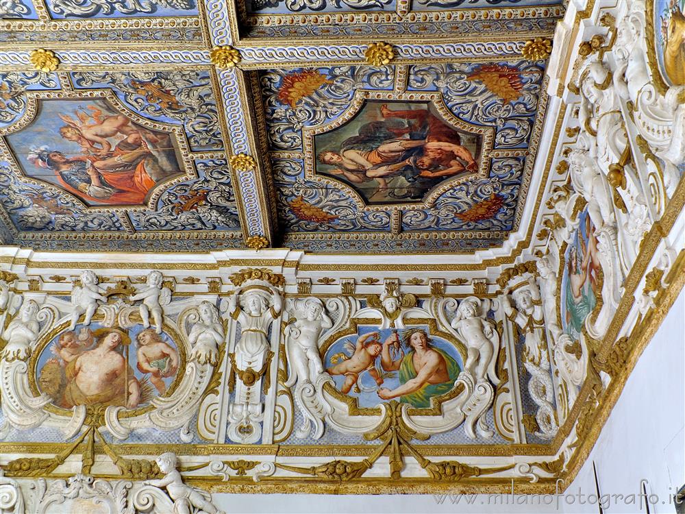 Masserano (Biella, Italy) - Baroque decorations in the Zodiac Room of the Palace of the Princes